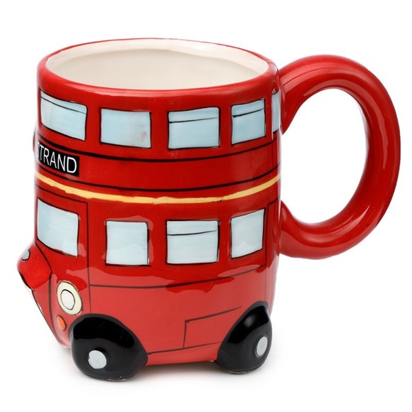 London Red Routemaster Bus Ceramic Shaped Coffee Tea Mug, Red, - Picture 4 of 5